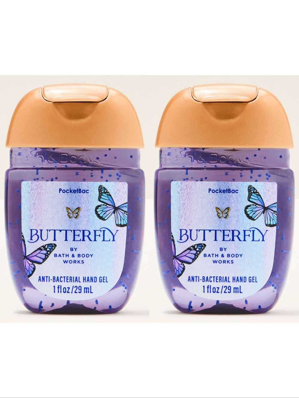 Bath & Body Works Butterfly Antibacterial Pocketbac Hand Gel Set of 2